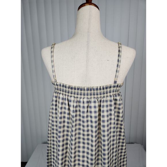 WeWoreWhat Smocked Midi Dress Gingham in Whisper White Women's Size Medium - Picture 5 of 10
